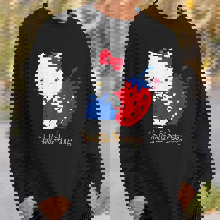 ハローキティ いちご ダークカラー スウェットシャツ 彼への贈り物