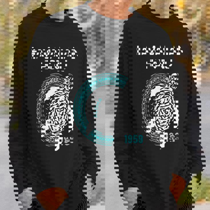 ハワイアン ホヌ ポリネシア トライバル ウミガメ ハワイ エスト 1959 スウェットシャツ 彼への贈り物