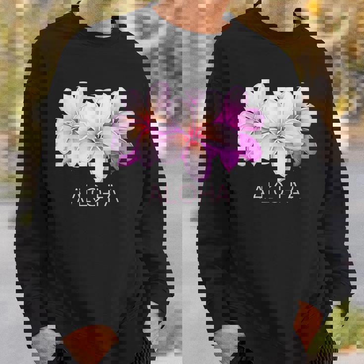 ハワイアンアロハプルメリアアート スウェットシャツ 彼への贈り物