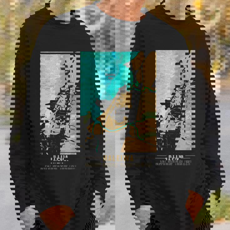 ハワイハレイワ ノースショア オアフ地図 スウェットシャツ 彼への贈り物