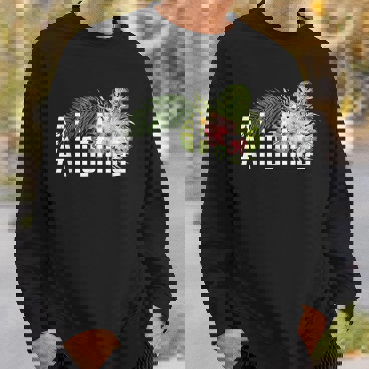 ハワイ島発アロハ フラワースピリットを感じる アロハ スウェットシャツ 彼への贈り物