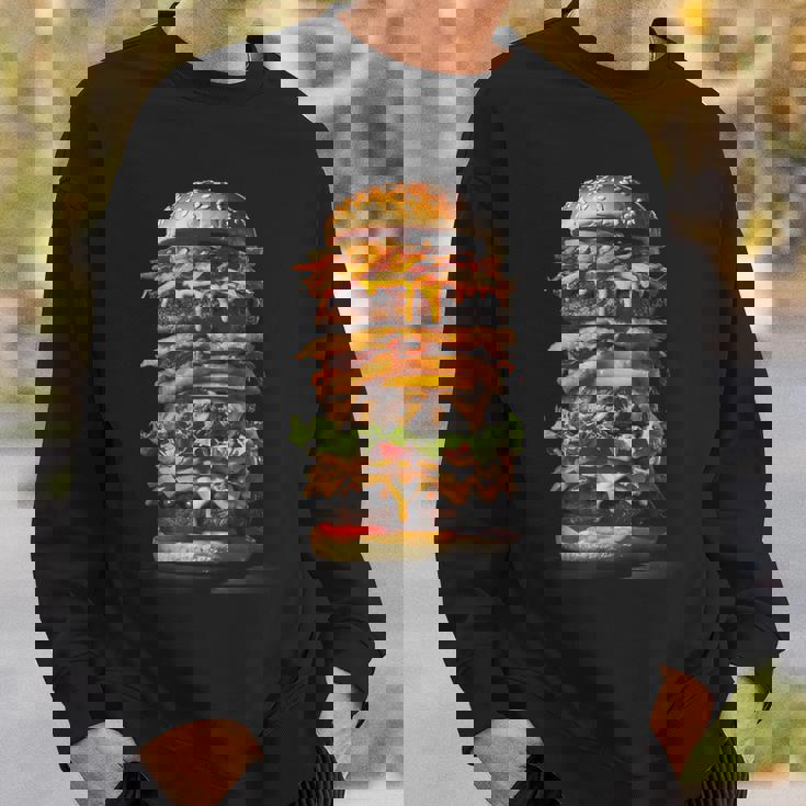 ハンバーガー チーズバーガー ファーストフード愛好家 食通 ギフト スウェットシャツ 彼への贈り物