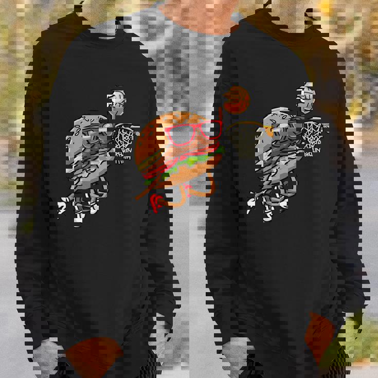 ハンバーガー バスケットボール ファーストフード バスケットボール選手 スウェットシャツ 彼への贈り物