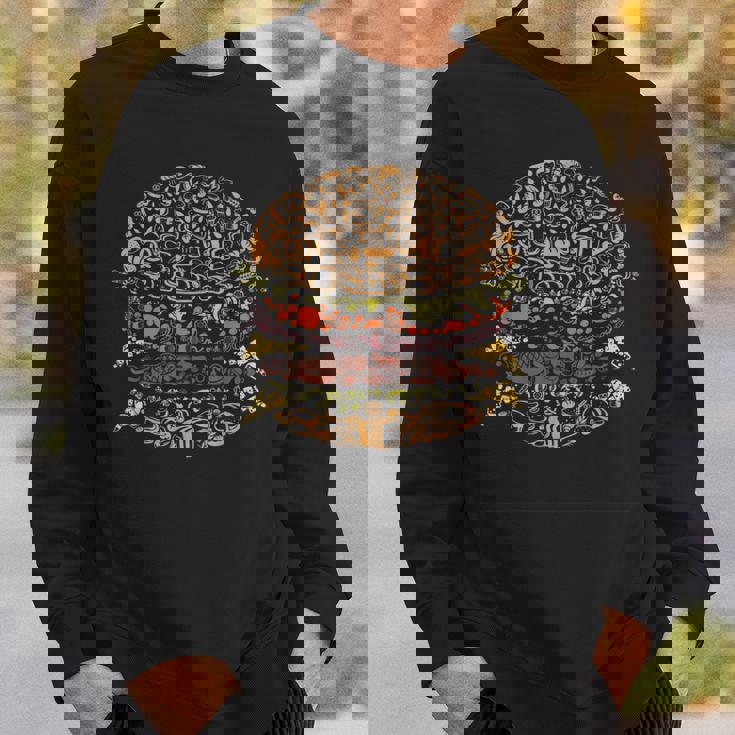 ハンバーガーの面白い食べ物のデザイン。 スウェットシャツ 彼への贈り物