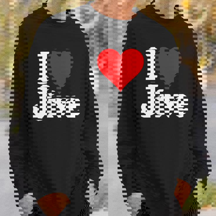 ハートジャイブジャズダンスミュージックが大好き スウェットシャツ 彼への贈り物