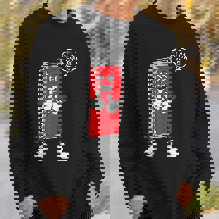 ハーモニカプレーヤー フレンチハープ ブルース ミュージシャン スウェットシャツ 彼への贈り物