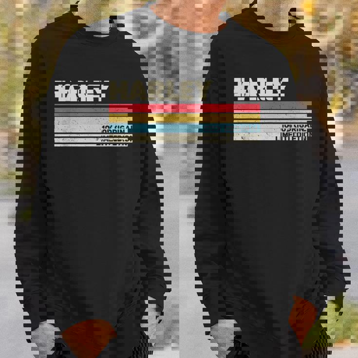 ハーレー 名前入り レトロ ヴィンテージ 70年代 80年代 90年代 誕生日 スウェットシャツ 彼への贈り物