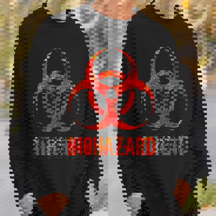 バイオハザード アンティーク調 生物学 科学教師 ロックスター ギフト スウェットシャツ 彼への贈り物