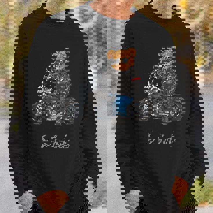 バイク クラシック オートバイ 熊 クルーザー スウェットシャツ 彼への贈り物