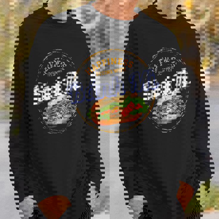 バインミー 屋台の食べ物 バゲット ヴィンテージ ベトナム レトロ お土産 スウェットシャツ 彼への贈り物