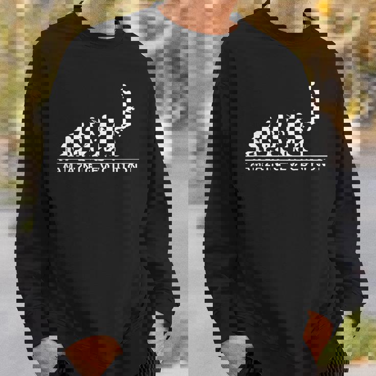 バスケットボール アメージング 進化論 面白い バスケ パロディ イラスト スウェットシャツ 彼への贈り物