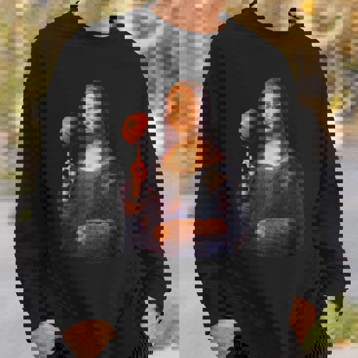 バスケットボール バスケ 面白tシャツ モナリザ おもしろ ネタ 服 おもしろグッズ バスケ部 スウェットシャツ 彼への贈り物