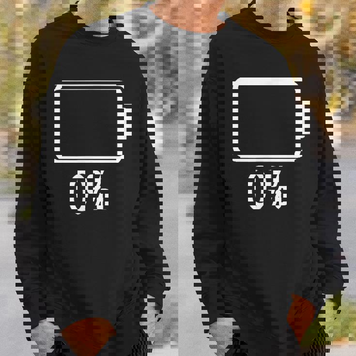 バッテリー0シャツバッテリーハート空充電バッテリー空 スウェットシャツ 彼への贈り物