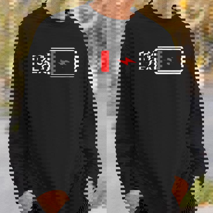 バッテリー1 – バッテリー1 I おもしろ低エネルギーパーセント スウェットシャツ 彼への贈り物