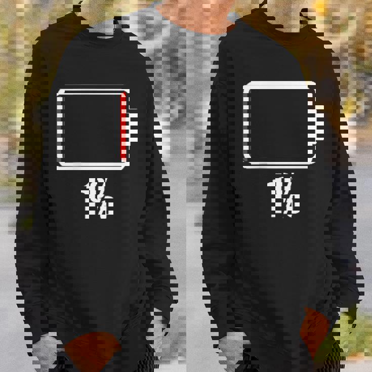 バッテリー1シャツ。バッテリーハート。充電済みバッテリーは空です。 スウェットシャツ 彼への贈り物