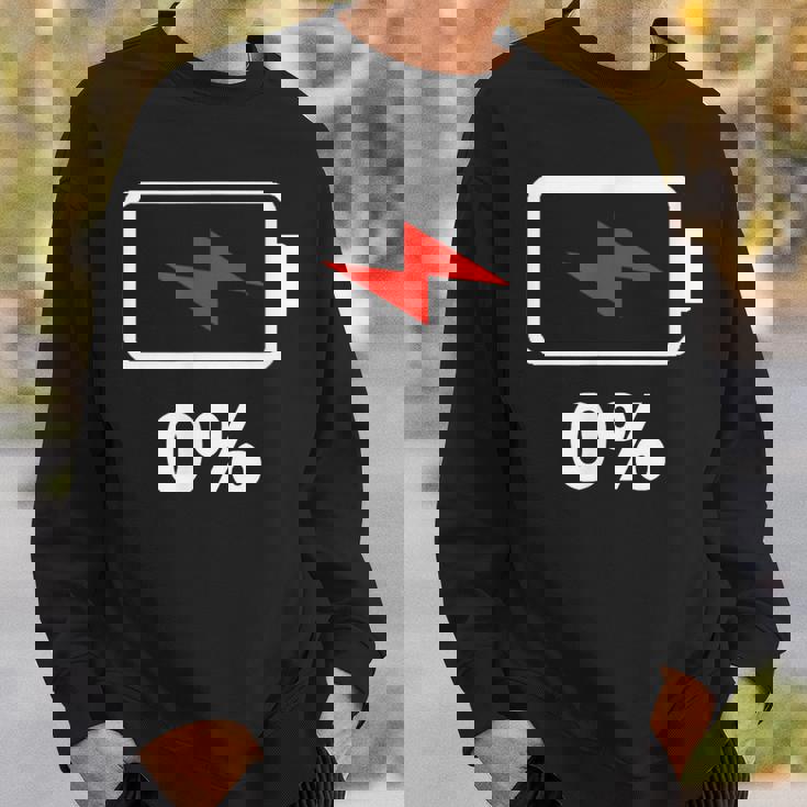 バッテリー充電0 シャツバッテリーデッドシャツバッテリー低 スウェットシャツ 彼への贈り物