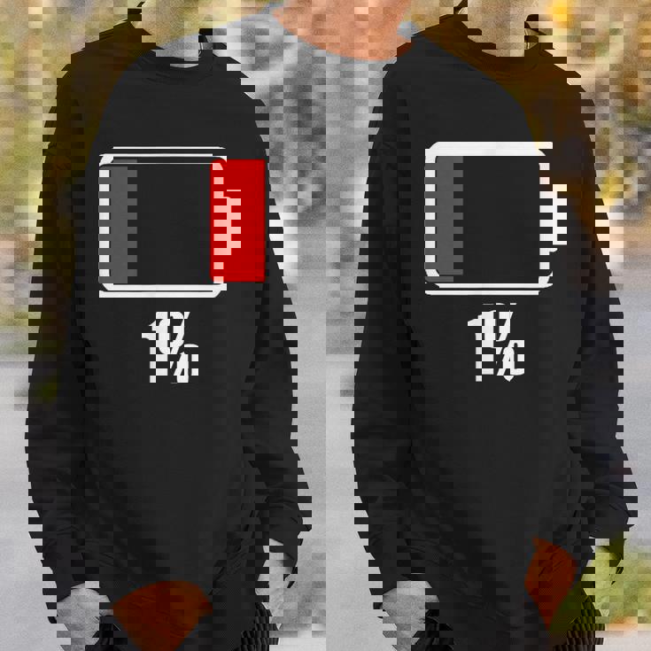 バッテリー残り1バッテリーデッドtシャツバッテリー低下 スウェットシャツ 彼への贈り物