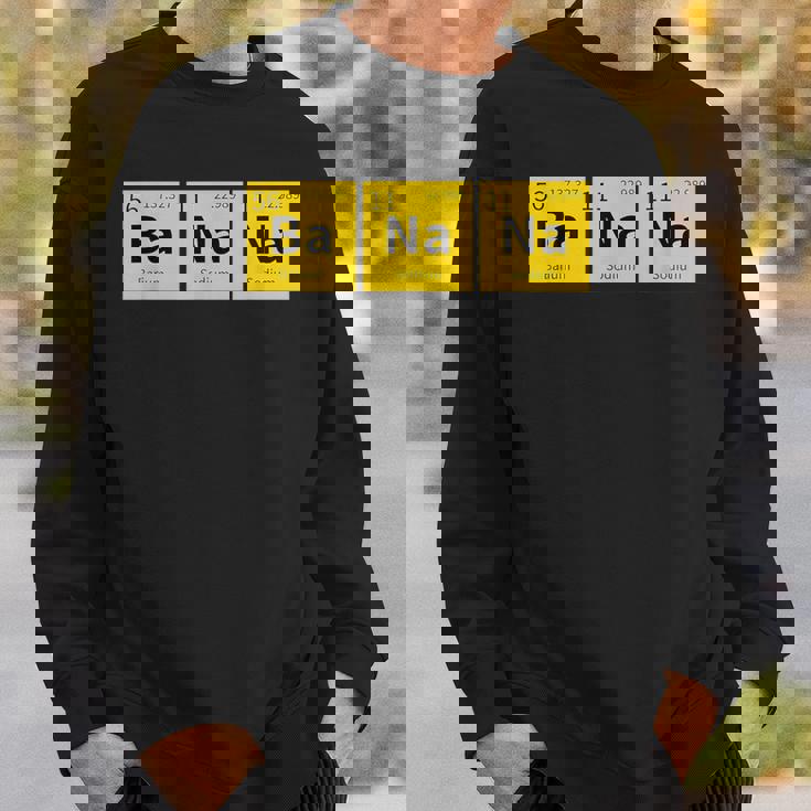 バナナおかしい化学元素周期表食品科学 スウェットシャツ 彼への贈り物