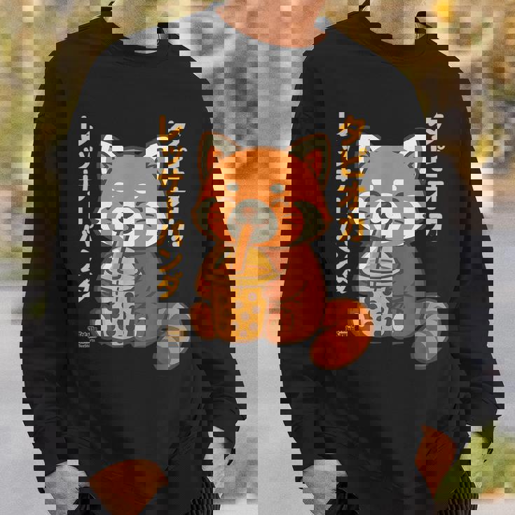 バブルティー レッサーパンダ ボバ カワイイ タピオカ アニメ かわいい スウェットシャツ 彼への贈り物