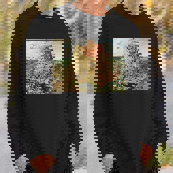 バベルの塔／ピーテル・ブリューゲル【世界の名画】（高精細画質） 美術館アート スウェットシャツ 彼への贈り物