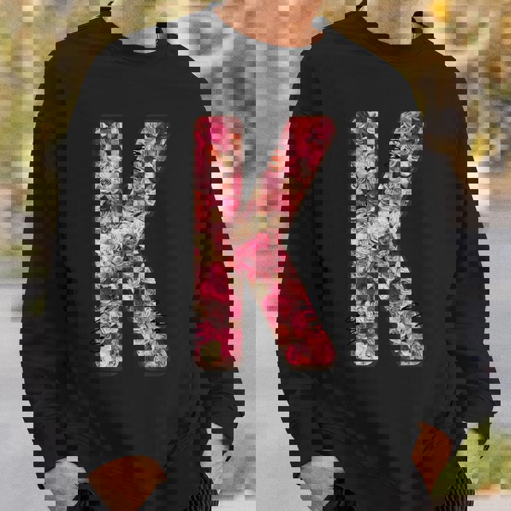 バラ柄のフローラルモノグラムk スウェットシャツ 彼への贈り物