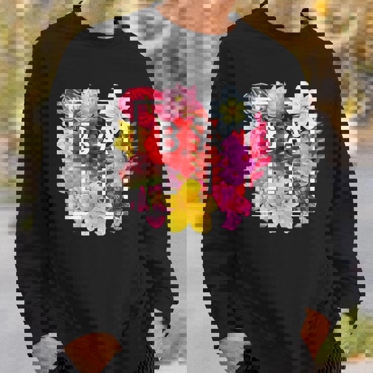 バリの花 ワードアート バリ島インドネシア土産 スウェットシャツ 彼への贈り物