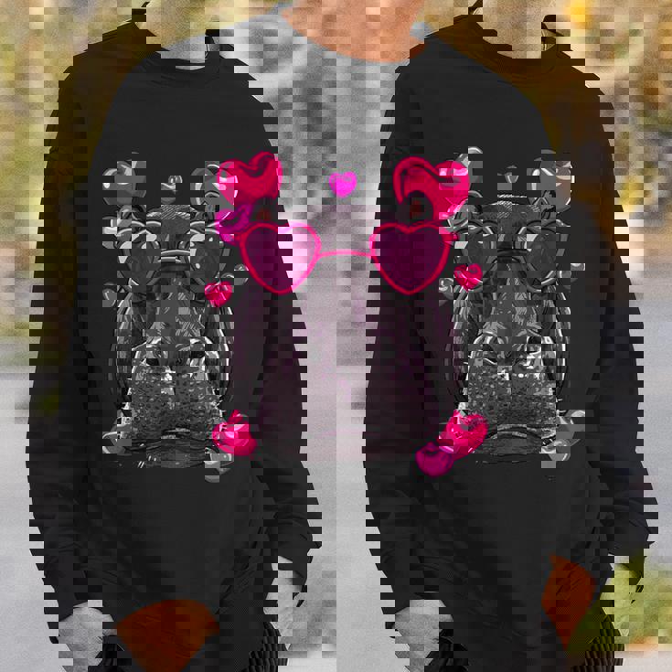 バレンタイン カバ シャツ かわいい カバ 動物 カバ 恋人 スウェットシャツ 彼への贈り物