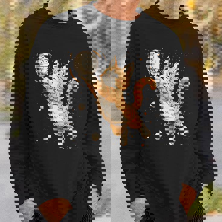 バレーボール選手のかわいいバレーボール猫。 スウェットシャツ 彼への贈り物