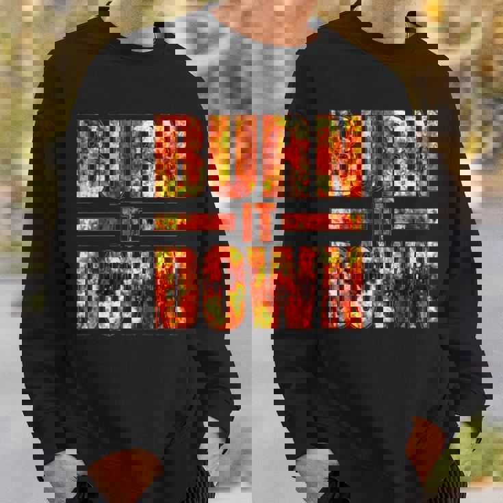 バーン・イット・ダウン・ファイヤー・フレイムズ スウェットシャツ 彼への贈り物