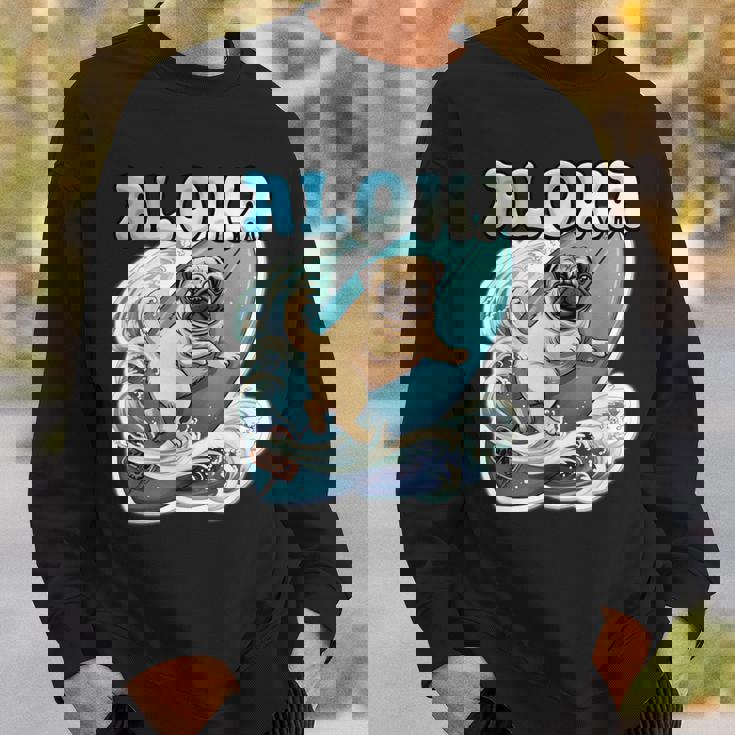 パグサーフィン アロハ サーフボード&ウェーブ スウェットシャツ 彼への贈り物