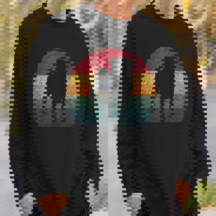 パグ犬 ヴィンテージ アンティーク調 レトロスタイル メンズ レディース ギフト スウェットシャツ 彼への贈り物