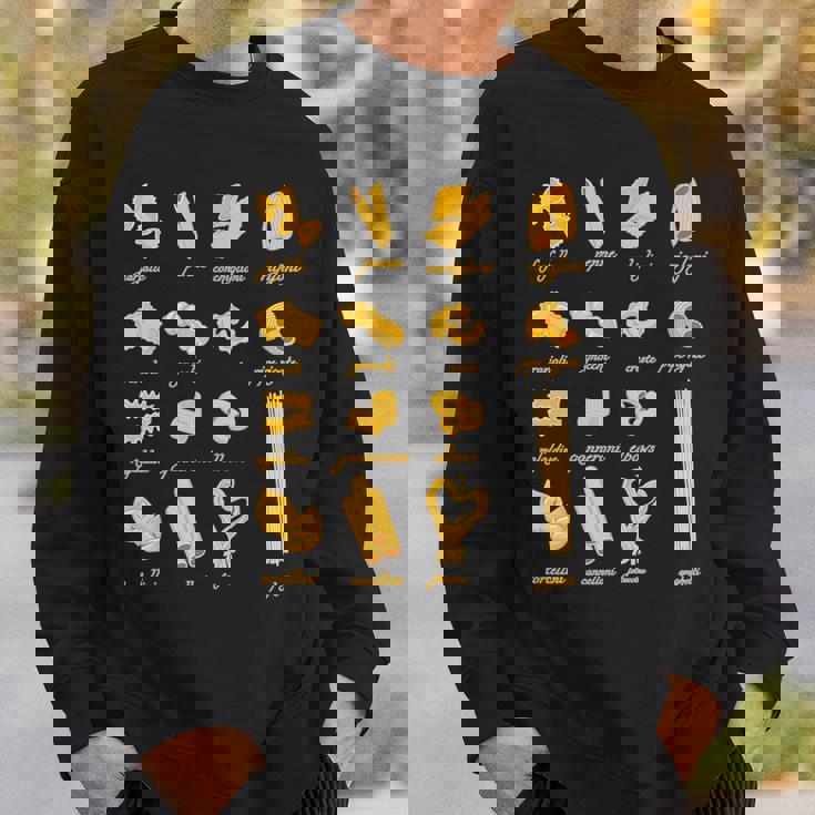 パスタタイプの麺スパゲッティ、ペンネ、トルテリーニ、ファルファッレ スウェットシャツ 彼への贈り物