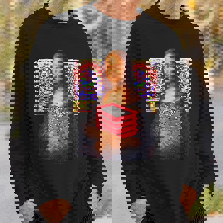 パチンカス 面白いtシャツ モナリザ パチンコ ギャンブル メンズ おもしろ 服 おもしろグッズ ネタ ウケ狙い スウェットシャツ 彼への贈り物