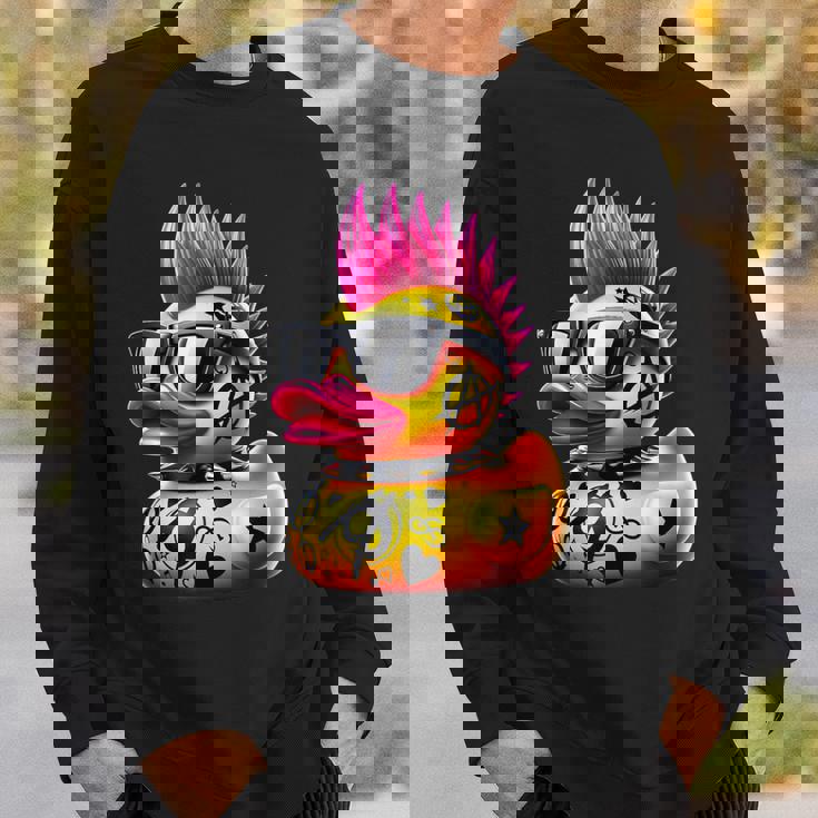 パンク アヒル アヒルの子 パンクロック 面白い 動物好き スウェットシャツ 彼への贈り物