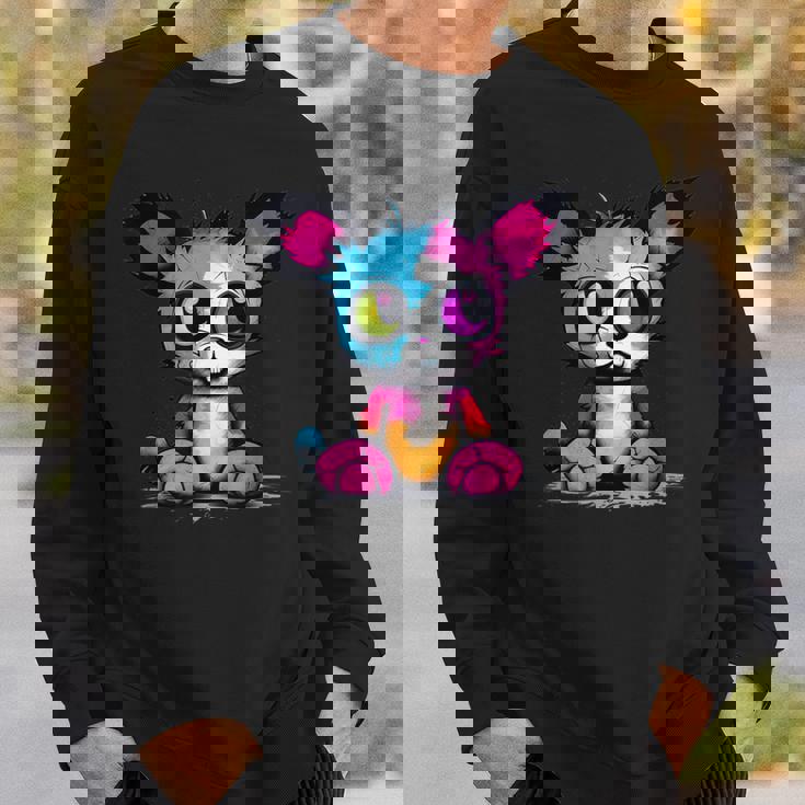 パンク モンスター 都会のぬいぐるみ くま 不気味でかわいい 怖い スウェットシャツ 彼への贈り物