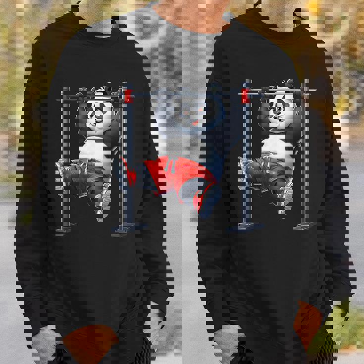 パンダ 懸垂 トレーナー ジム フィットネス ワークアウト トレーニング スウェットシャツ 彼への贈り物