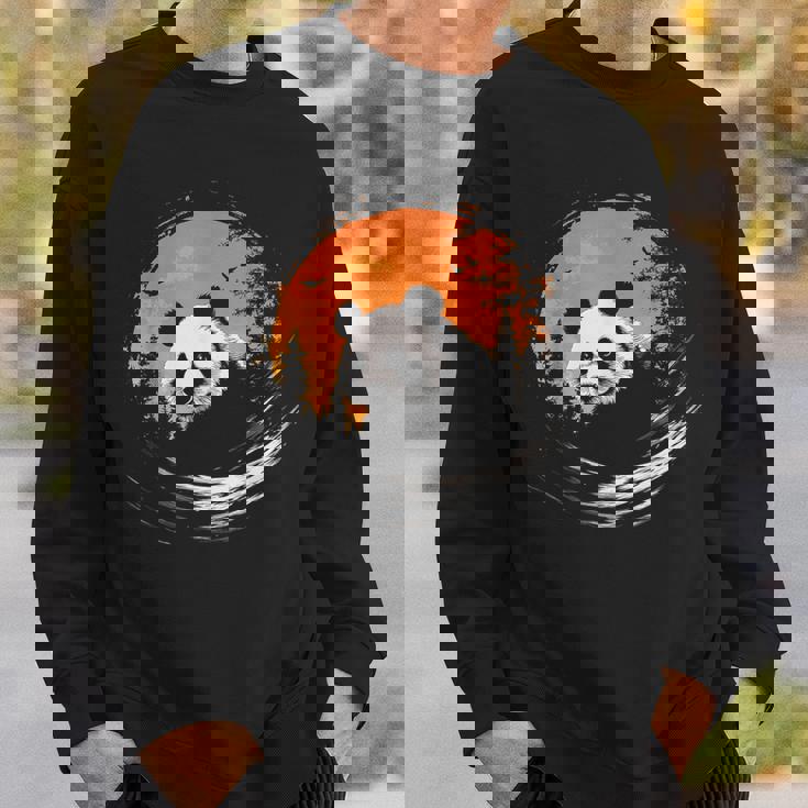 パンダ 森 ポートレート 動物好き 自然 グラフィック パンダ スウェットシャツ 彼への贈り物