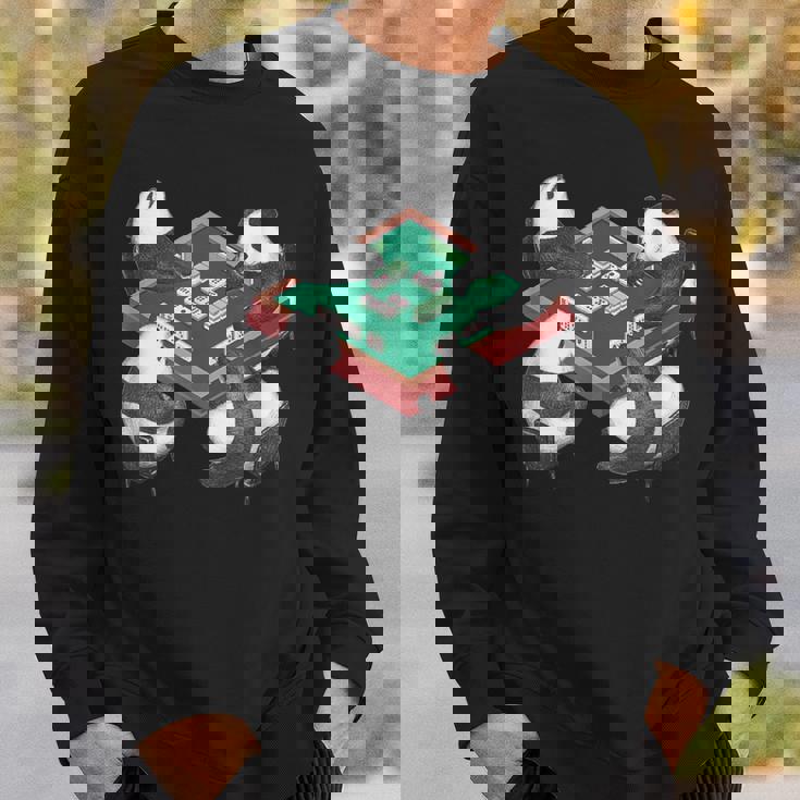 パンダ 麻雀 面白いtシャツ 動物 文字入り メンズ おもしろ 面白い 服 おもしろグッズ ネタ 雀士 スウェットシャツ 彼への贈り物