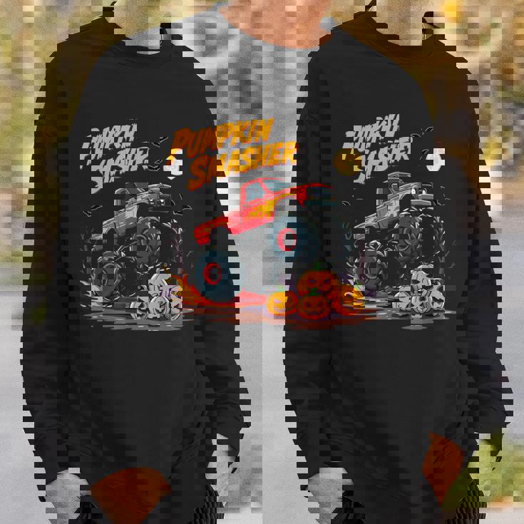 パンプキンスマッシャー モンスタートラック ハロウィン ジャック・オー・ランタン スウェットシャツ 彼への贈り物