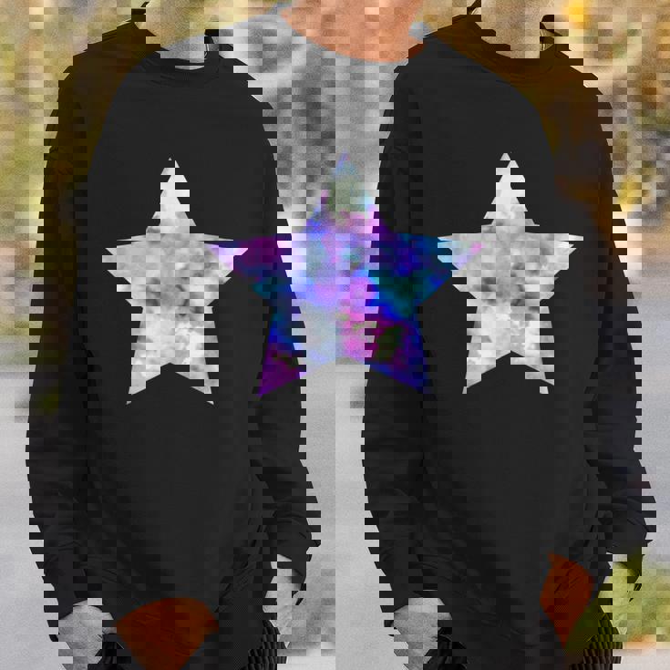 パープル ピンク ブルー プリティ スター スウェットシャツ 彼への贈り物