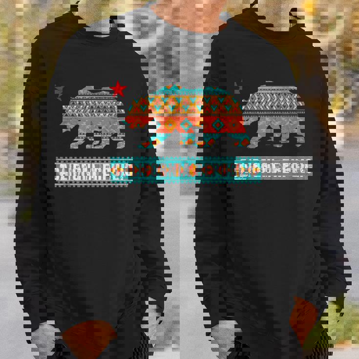 ヒッピー カリフォルニア リパブリック ネイティブ アメリカン パターン シャツ スウェットシャツ 彼への贈り物
