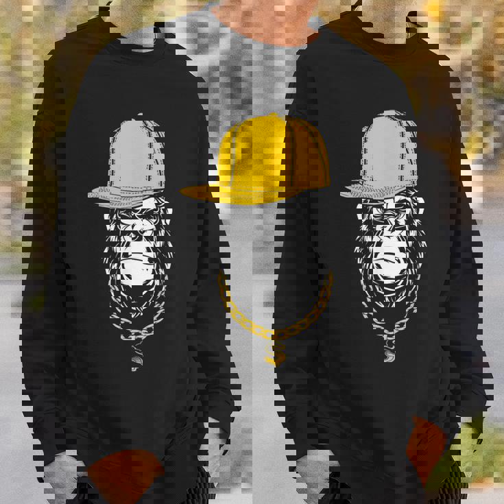 ヒップホップ ゴリラ ラッパー スウェットシャツ 彼への贈り物