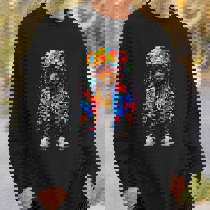 ヒップホップ テディベア カラフル テディベア グラフィック スウェットシャツ 彼への贈り物