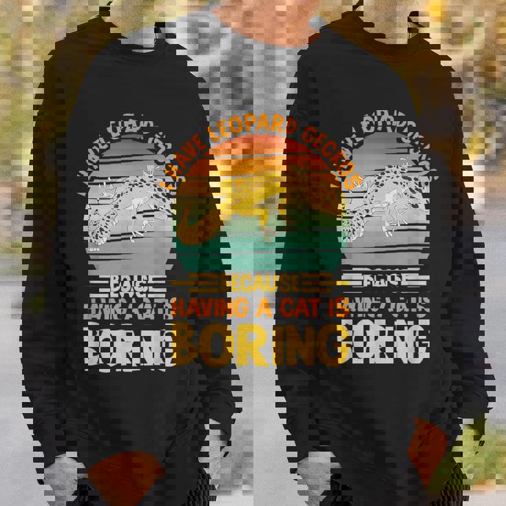 ヒョウモントカゲモドキ 爬虫類 小さな恐竜を飼っています スウェットシャツ 彼への贈り物