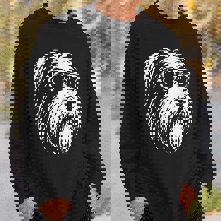 ビアデッド・コリー サングラス 犬 グラフィック デザイン スウェットシャツ 彼への贈り物