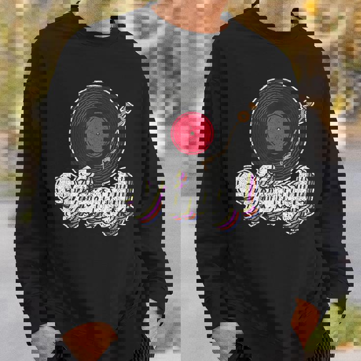 ビニールレコードプレーヤー I ターンテーブルプレーヤー I レトロ音楽 スウェットシャツ 彼への贈り物