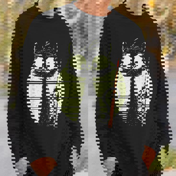 ビリヤード プール スヌーカー ビリヤードを持つ猫 かわいい子猫 スウェットシャツ 彼への贈り物