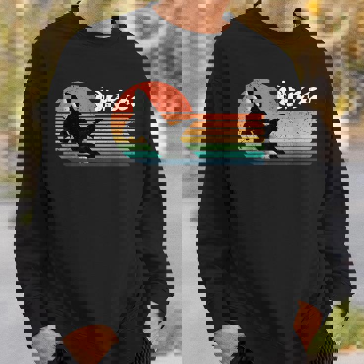 ビンテージ シャチ デザイン レトロ 美的 海 恋人 海 イルカ スウェットシャツ 彼への贈り物