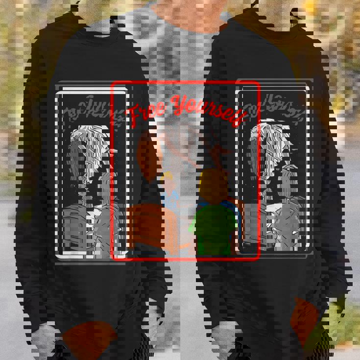 ビンテージ ホラー、取り憑かれた悪魔から解放される スウェットシャツ 彼への贈り物