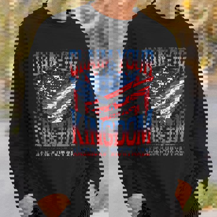 ビンテージアメリカ国旗ドリームクレームユアキングダムの悪夢 スウェットシャツ 彼への贈り物